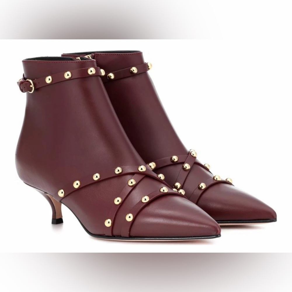 RED Valentino Shuffle Leather Ankle Boot